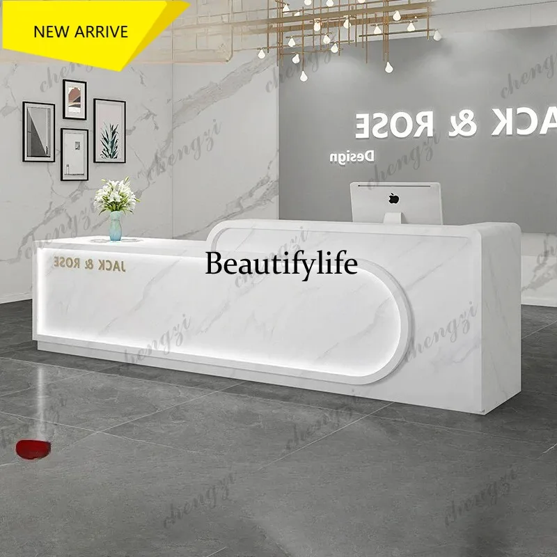 L181 Front desk company creative clothing store checkout page simple dance studio reception desk beauty salon bar
