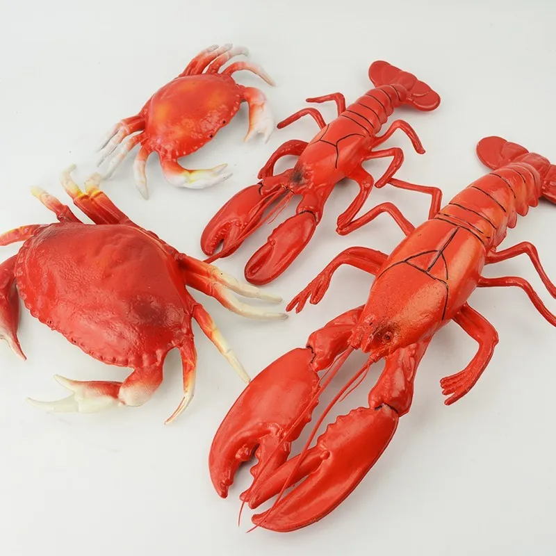 Simulation Big Lobster Crab False River Shrimp Sea Cucumber Plastic Children Toys Seafood Restaurant Ornaments Props Model