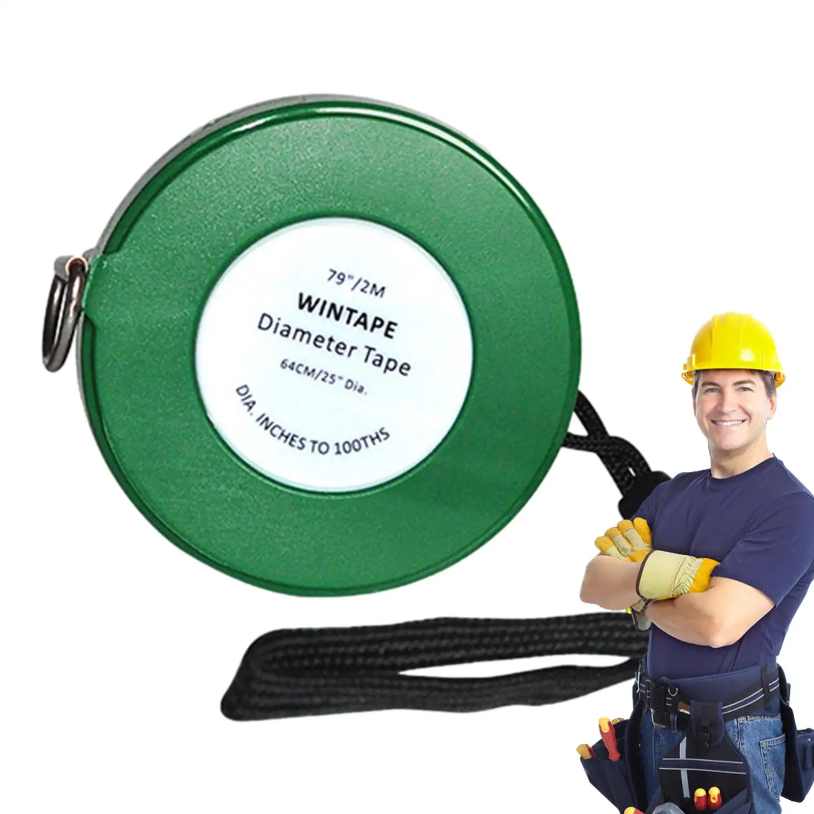 Baumdurchmesser-Messband 200 cm 79 Zoll PVC Weiches Einziehbares Messband Professionelles Garten-Baumlineal Messwerkzeug