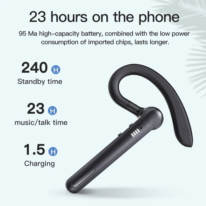 2024 I più nuovi auricolari wireless K10 5.0 Cuffie Bluetooth con cancellazione del rumore Cuffie da lavoro con doppio microfono per tutti gli smartphone
