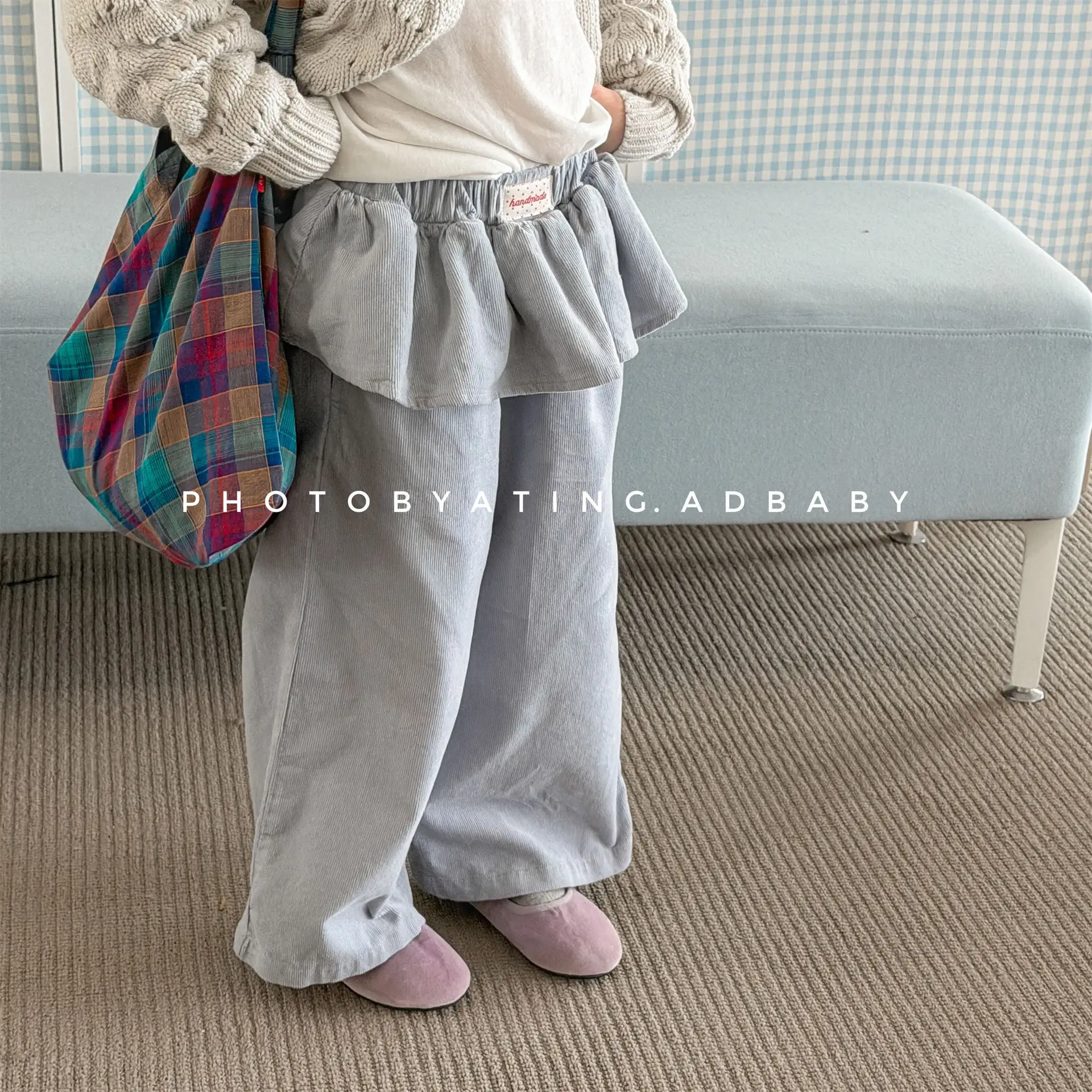2026 Autumn Children Wide-leg Pants Girls Loose Trousers Fashion Kids Casual Pants Solid Toddler Clothes