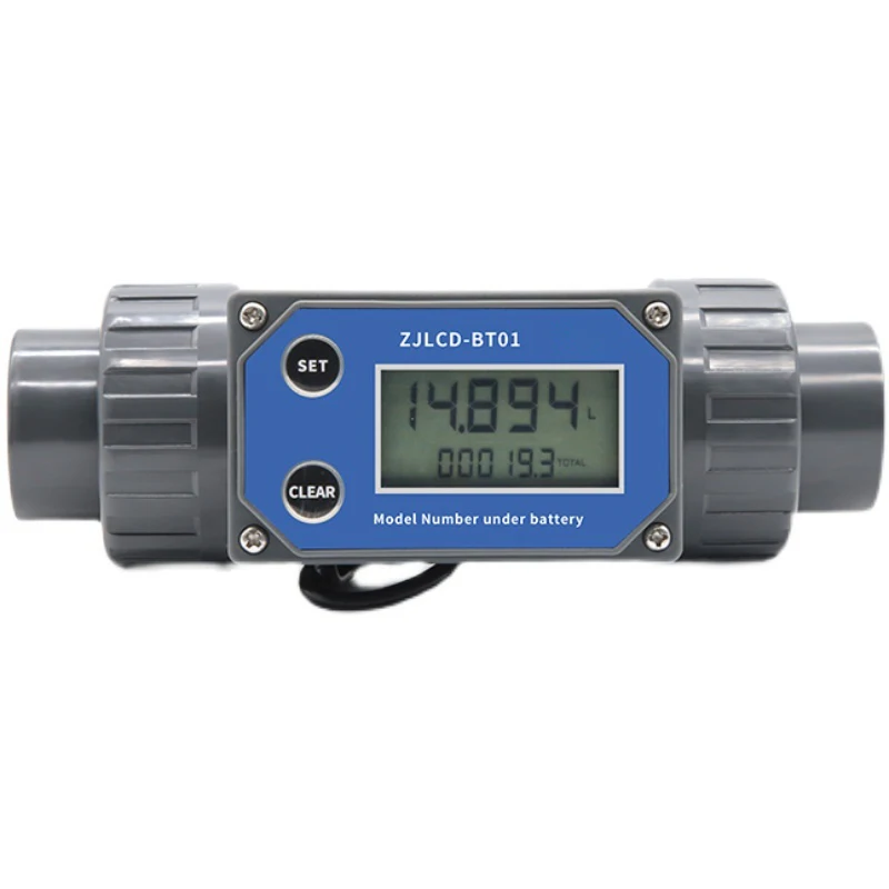 

Turbine Flow Meter Electronic LCD Digital Display Flowmeter DN25-80 ZJLCD-BT01 PVC Pipe Liquid Water For Farm/Garden Irrigation