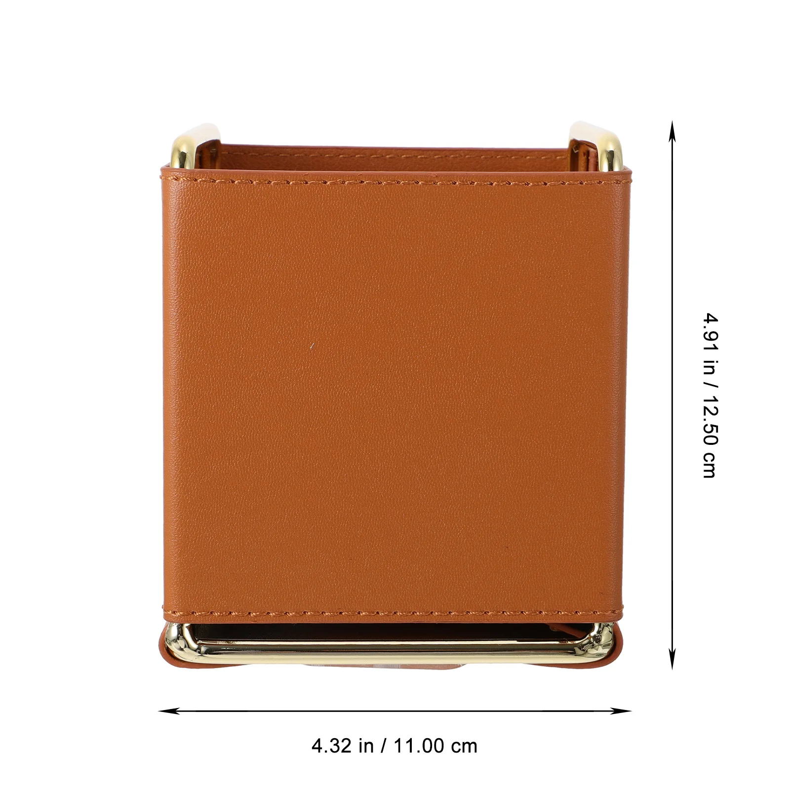 

1pc Remote Control Storage Box Brown Design Large Capacity For Office Home Makeup Pens Phones Sundries