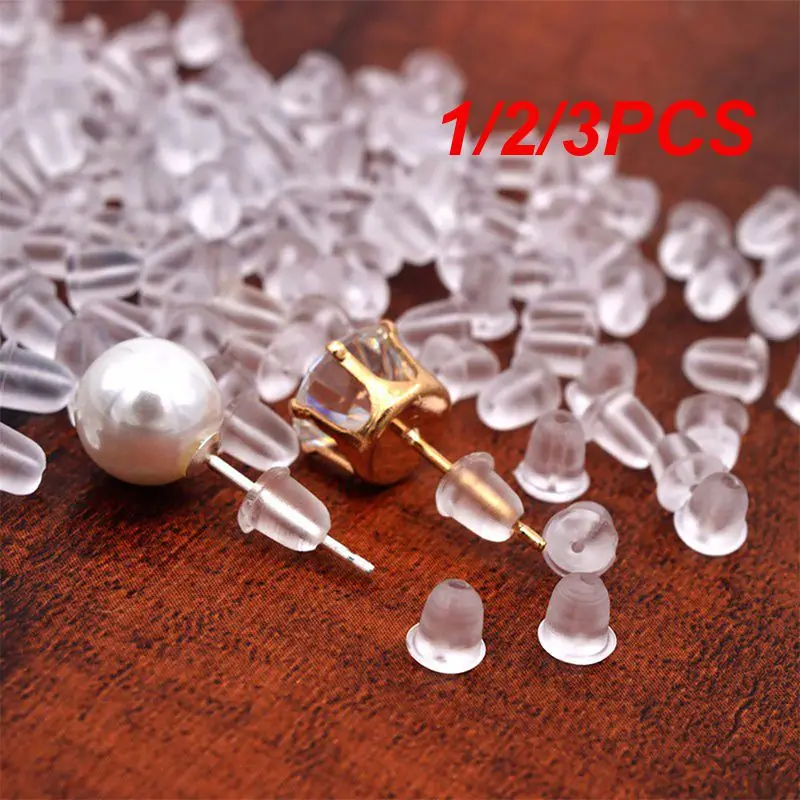 1/2/3PCS /lot Ear Ring Plugs Soft Silicone Rubber Anti-off Earring Stoppers Body For Making Jewelry Findings Accessories