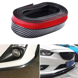 Car Front Bumper Lip Carbon Fiber Rubber Universal Protector Bumper Lip Strip Spoiler Side Skirt Rubber Anti Scratch Protector