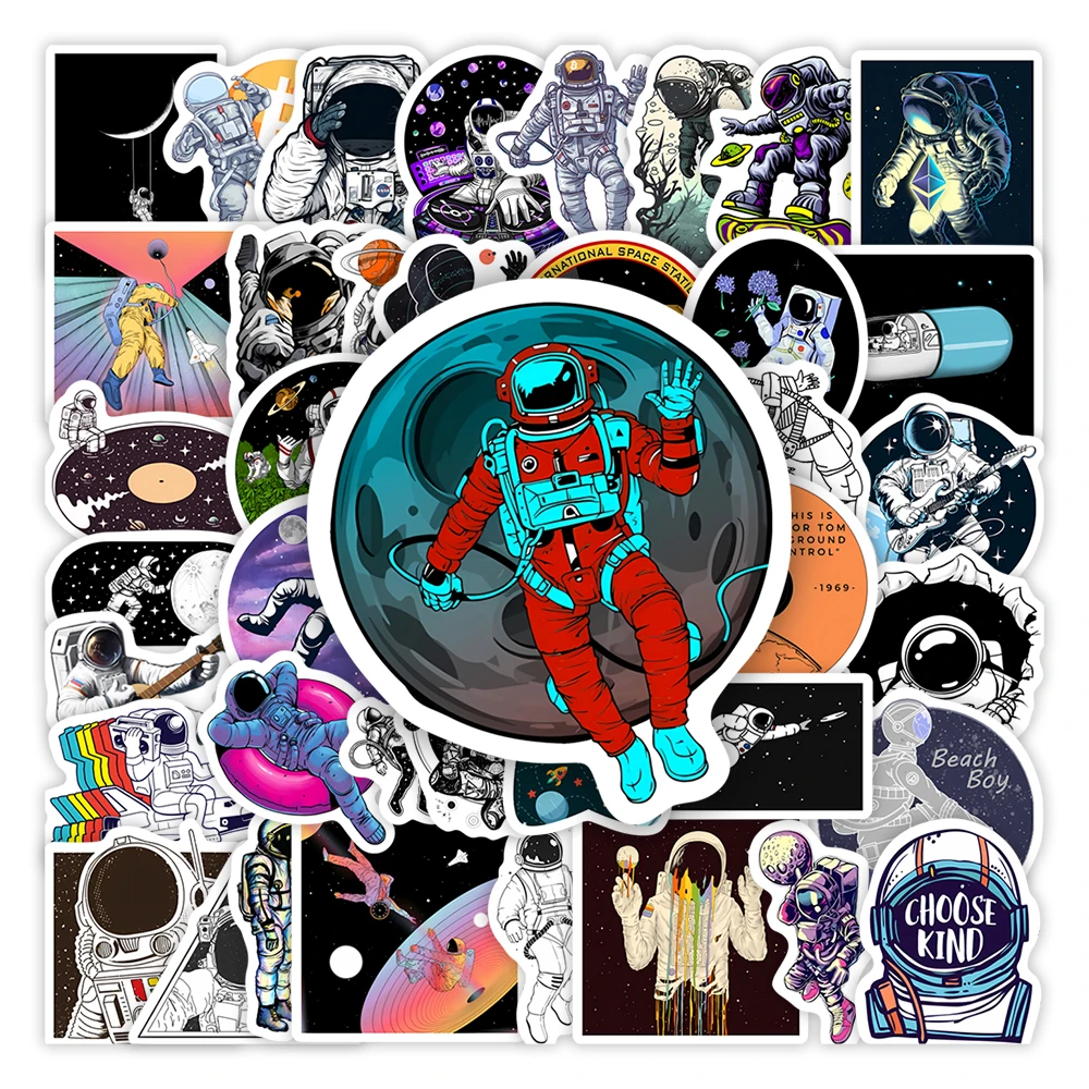 

Fantasy Astronaut Stickers Space DIY Kids Toys Gift Decorative Decal for Laptop Phone Scrapbook Luggage Bottles Waterproof