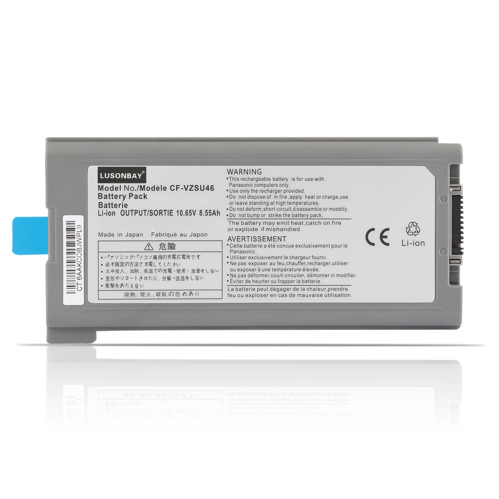 

Аккумулятор LUSONBAY CF-VZSU46 для Panasonic Toughbook CF-30 CF-31 CF-53 Series CF-VZSU46AU CF-VZSU46U CF-VZSU46S 10.65V 8550mAh