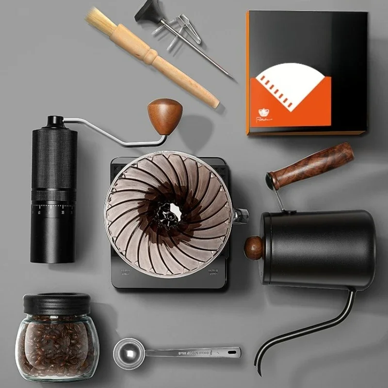 

Набор кофейников ручной работы, бытовая кофемолка для зерен, набор высококачественных кофейных сервизов