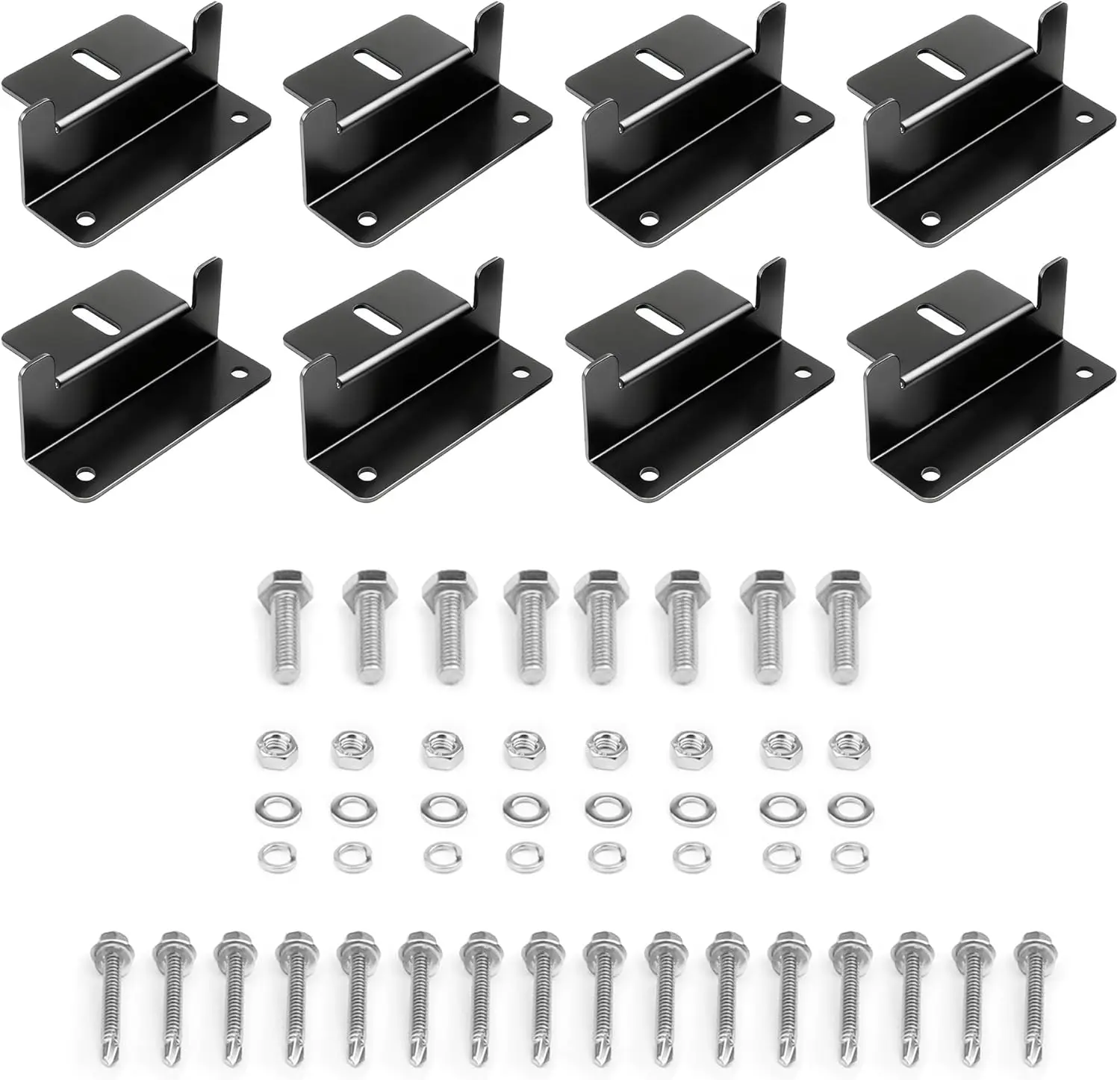 Solar Panel Mounting Brackets 8 Units,2 Sets Z Brackets for Solar Panel Mount Aluminum Corrosion-Free for RV Trailer Boat Roof
