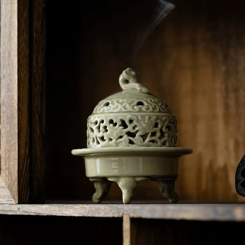 Ornaments Home Decoration Incense Burner Beautiful Candle Holder Incense Burner Vintage Luxury Porta Incenso Home Fragrance