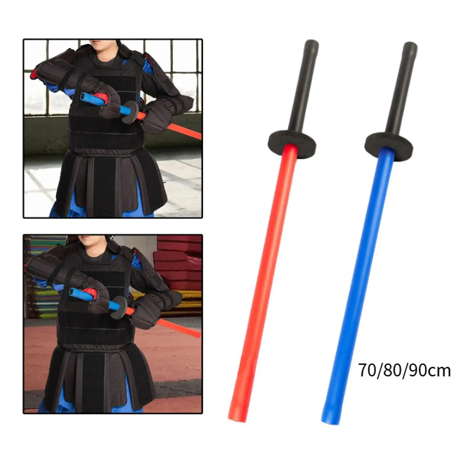 2 Pieces Foam Training Sword Set Padded Sparring Bokken for Fencing Kendo