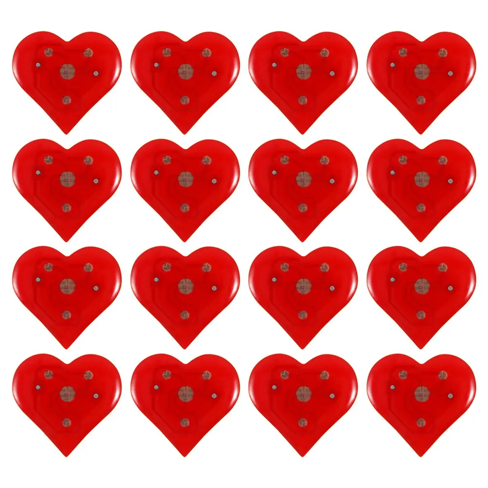 

18 Pcs Heart Brooch Pins Costume Accessory Pin Valentine Decorations Plastic Luminous Glow in Dark Party Jeans Pin