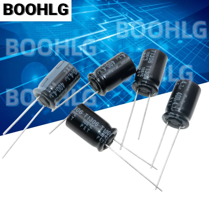 10PCS Imported Aluminum Electrolytic Capacitor 400V 4.7UF 10X16 BXC High Frequency long life