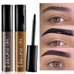 2 Colors Peel Off Eyebrow Tint Waterproof Tattoo Eyebrow Gel Black Brown Tattoo Brow Gel Waterproof Peel Off Dye Eye Brow Gel