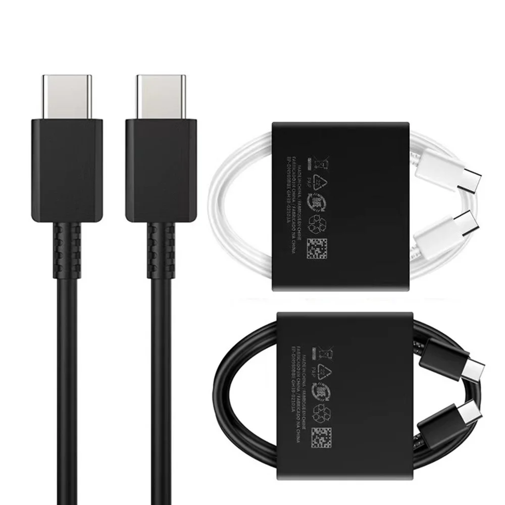 200pcs 25W USB C To Type C Cable For Galaxy S24 S23 S22 S21 S20 Note 20 Ultra Plus S20 S21 FE Fast Charging Charger Cord