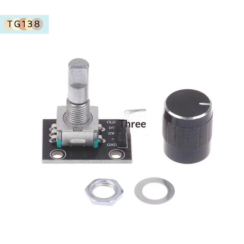 【New】KY-040 360 Degree Rotary Encoder Module With Push Button 20 Pulse 5VBrick Sensor Modules For DIY Electronics