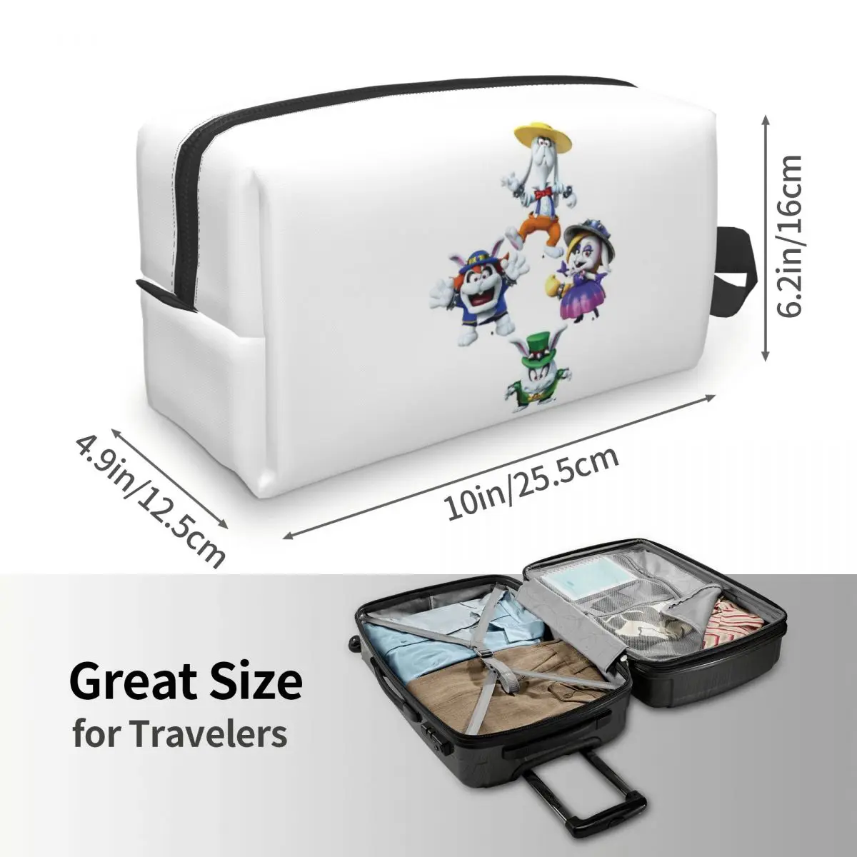 The Broodals Super Videogames Video Games Switch Makeup Bag Cosmetic Storage Dopp Kit Toiletry Cosmetic Bag for Women Beauty