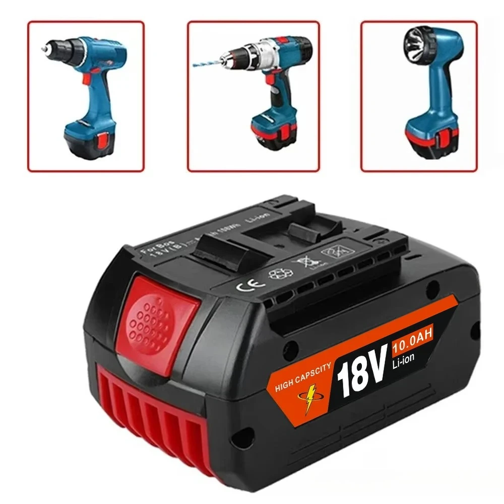

Литиевая батарея 18В 8.0Ач 10Ач для BOSCH, совместимая с Bosch BAT609 BAT609G BAT618 BAT618G BAT614, для электродрели