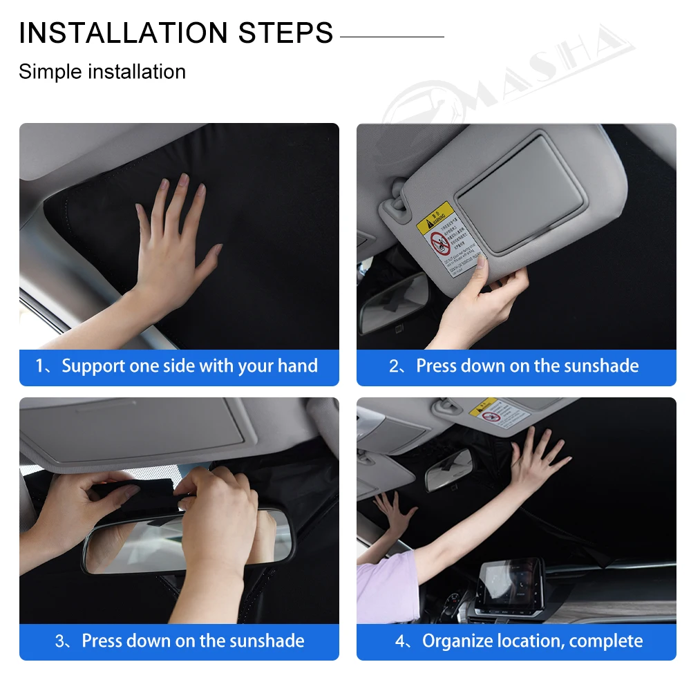 Windshield Sun Shade for Volkswagen VW Tiguan 2018 -2020 2021 2022 2023 Window Shade Foldable Sun Visor Protector Blocks UV Rays