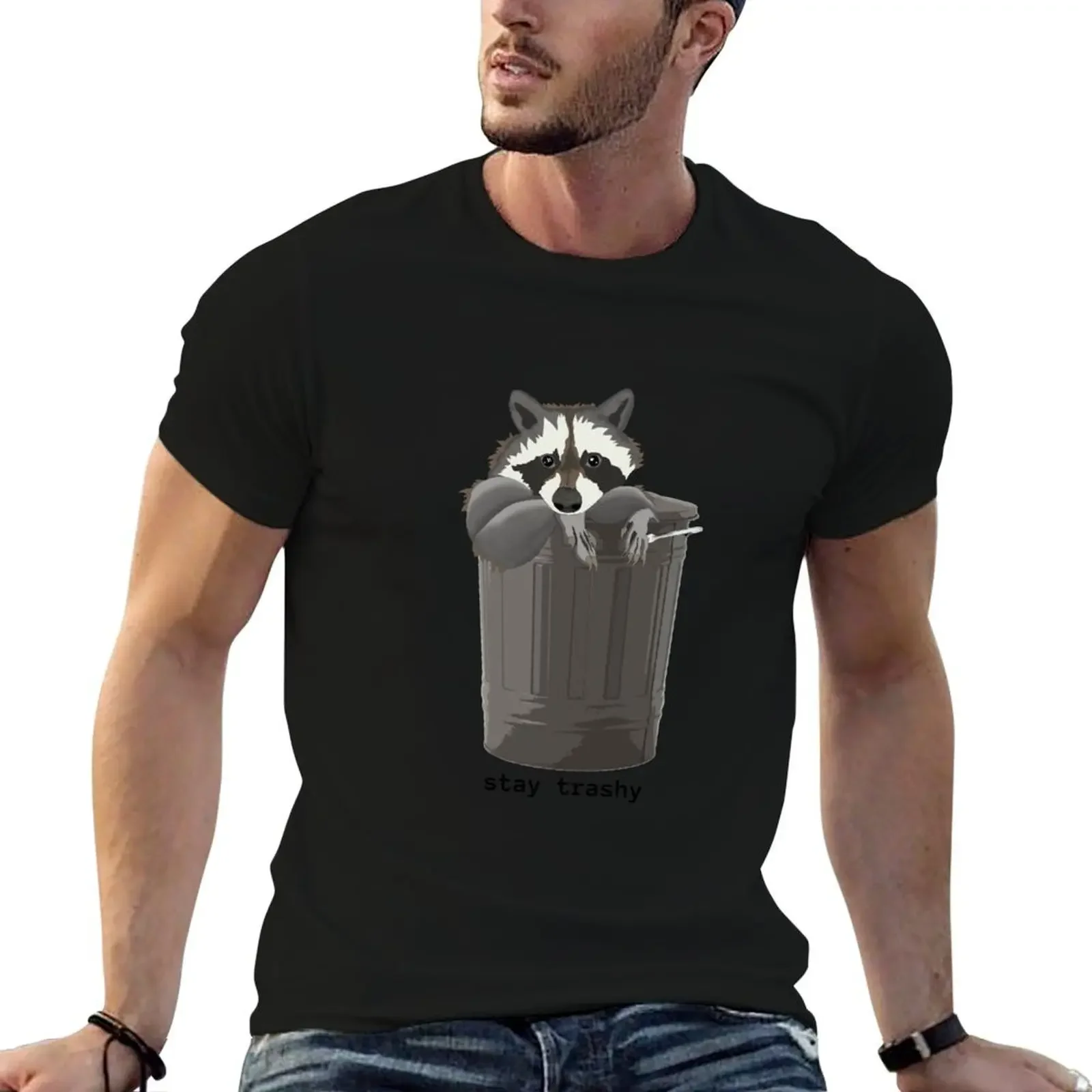 Stay trashy T-Shirt plus size tops custom shirt sweat shirts, men