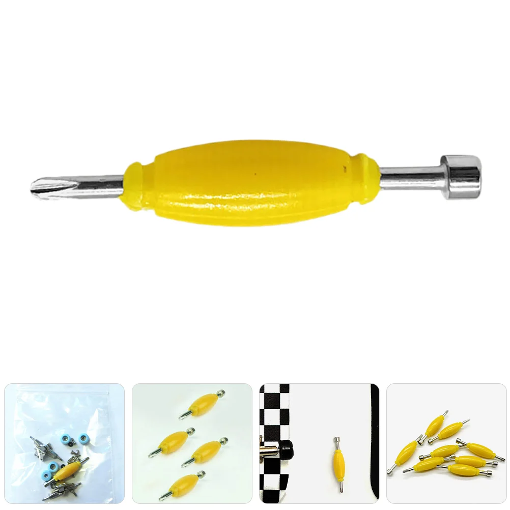 12-delige vingerskateboardschroevendraaierset Universele compatibiliteit Dubbele metalen gereedschappen Compacte draagbare mini-skateboardreparatie