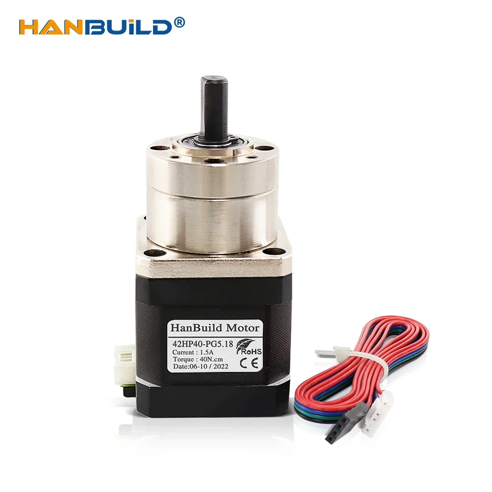 

HanBuild 17HS4401S-PG 1.5A 40N.cm for 3D printer 42 stepper motor reduction ratio 14/19/27-1 Nema17 planetary gear reducer