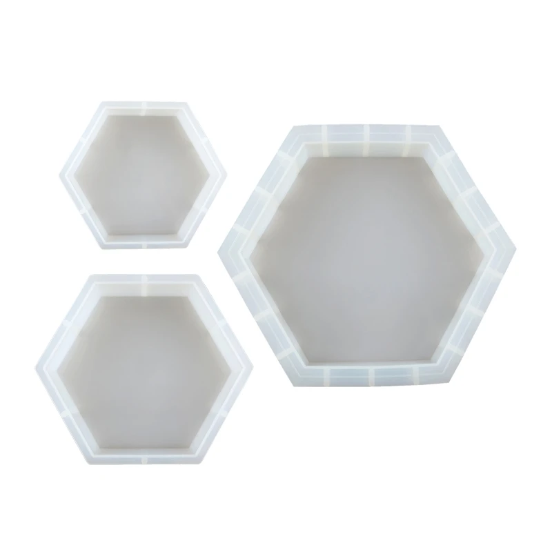 Molde silicona Hexagonal mejorado, Molde resina epoxi para fundición resina para decoración del hogar, flores,