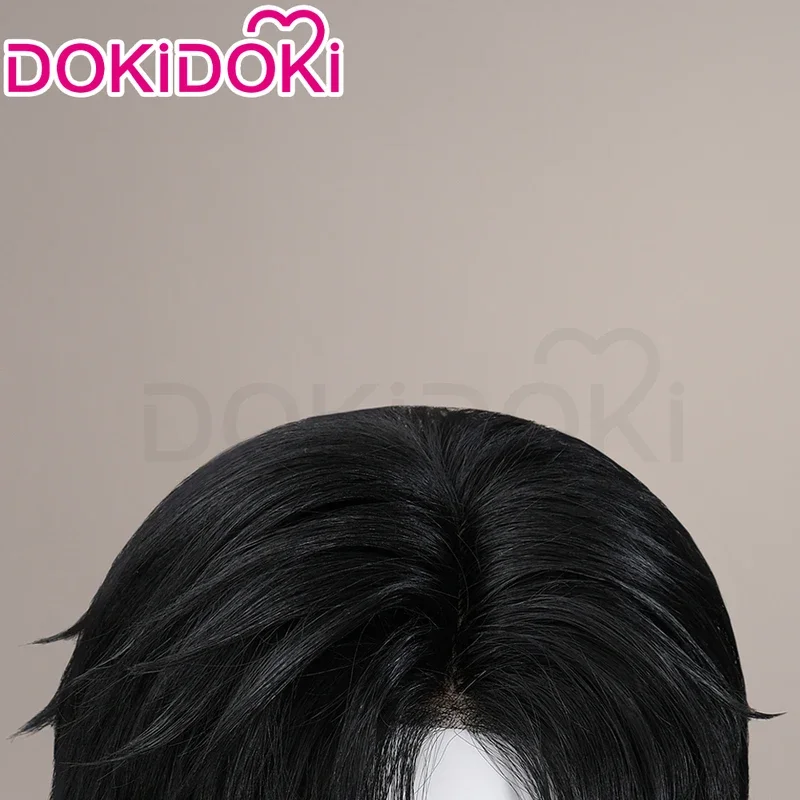 Li Shen Zayne Front Lace Wig Game Love and Deepspace Cosplay DokiDoki Men 30cm Short Black Hair Lishen Zayne Cosplay Free Cap