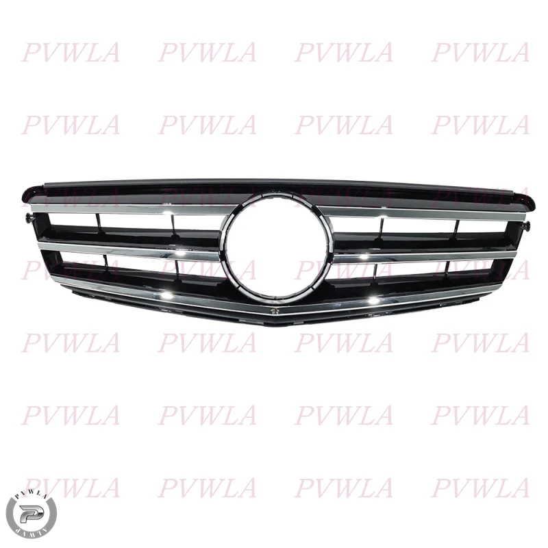 Chrome  Front Bumper Center Grille For Benz  W204 C250 C300 C350 2008 2009 2010 2011 2012 2013 2014 Cover Middle Net 2048800023 view 2