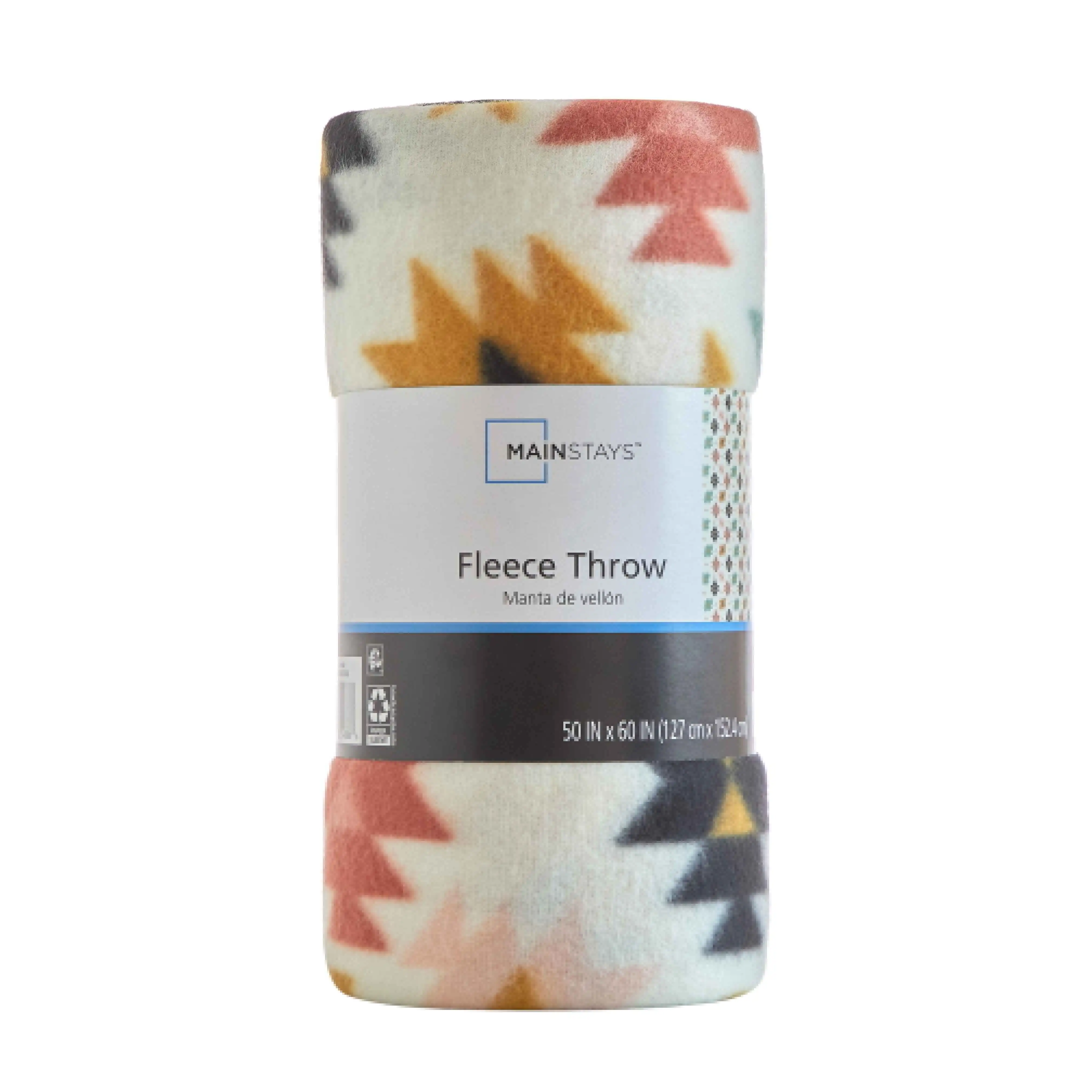 

Cozy Fleece Throw Blanket, Aztec Geo 50" x 60" All Ages