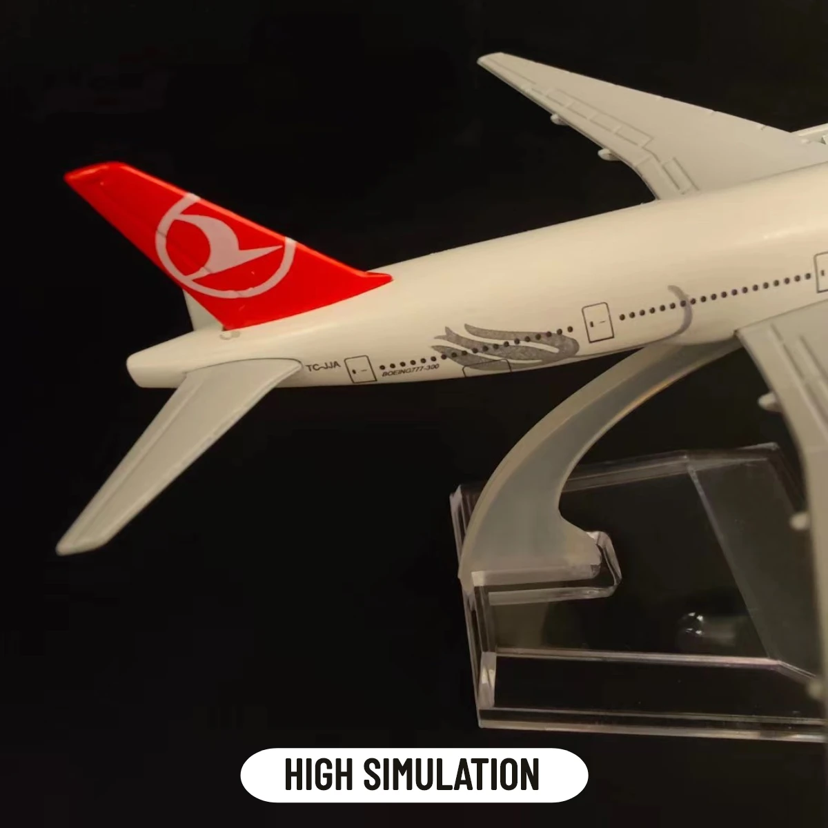 Scale 1:400 Metal Aircraft Model, TURKISH B777 Airplane Diecast Plane Aeroplane Miniature, Kids Room Decor Gift Toy for Boy