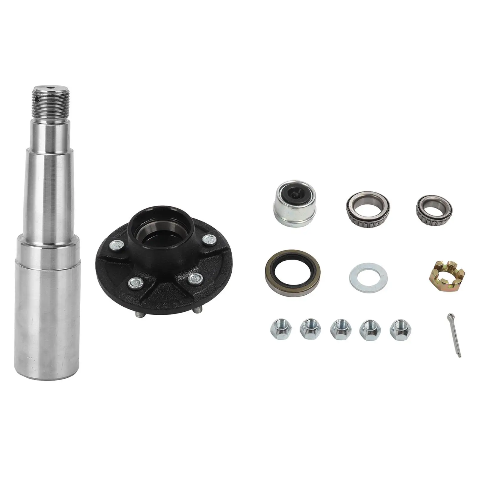 

Trailer Axle Kit Idler Hub High Load Bearing 25-35mm 5 Studs 4.5in for cargo Boat