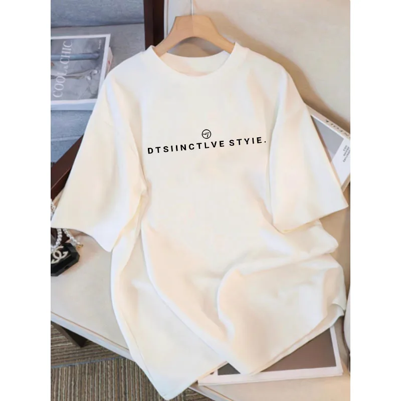 Maglietta da donna oversize Moda estiva Disegnata stampata Casual Top a maniche corte Pullover Comoda maglietta taglie forti Abito alla moda