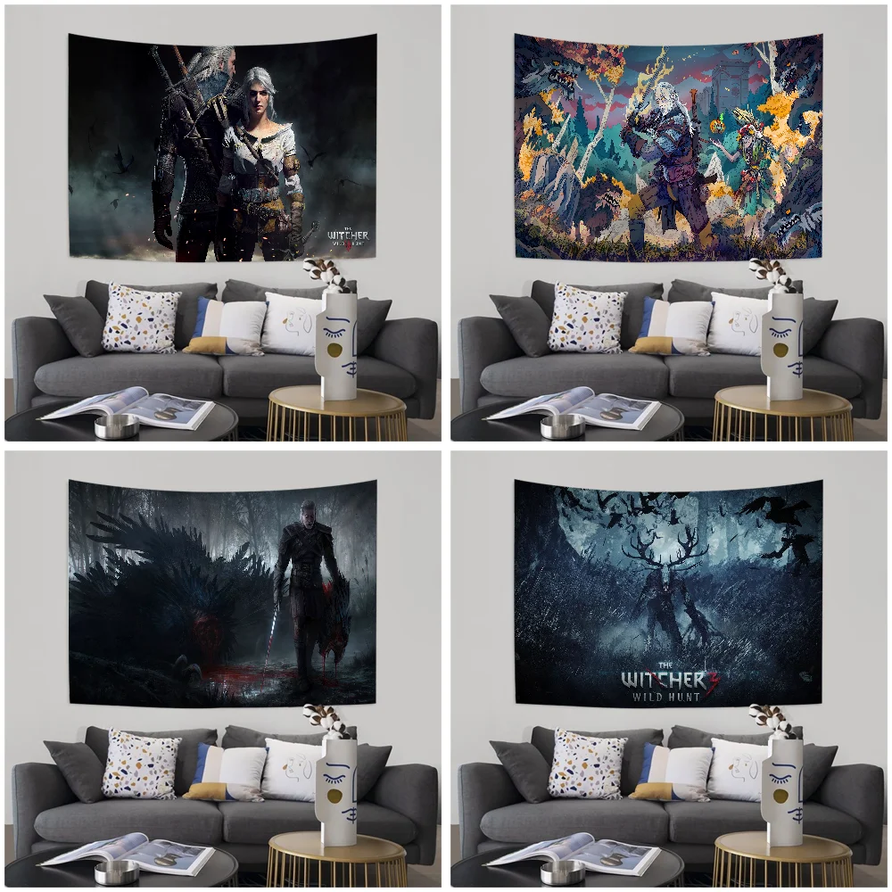 Game The W-Witchers Colorful Tapestry Wall Hanging Cheap Hippie Wall Hanging Bohemian Wall Tapestries Mandala Sheets