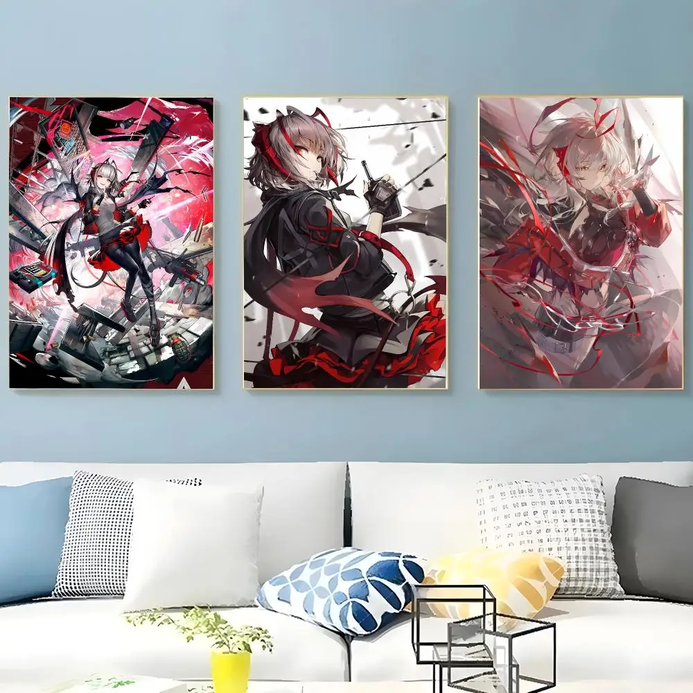 Mercenary Sniper W-W Arknights Poster Creative Indoor Decorative Artwork & Modern Home Decor