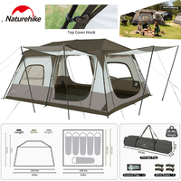 Naturehike Cape 8.3 Square Quick Opening Tent Sturdy Durable Three Sided Ventilated Internal Storage With Windows Sturdy Durable