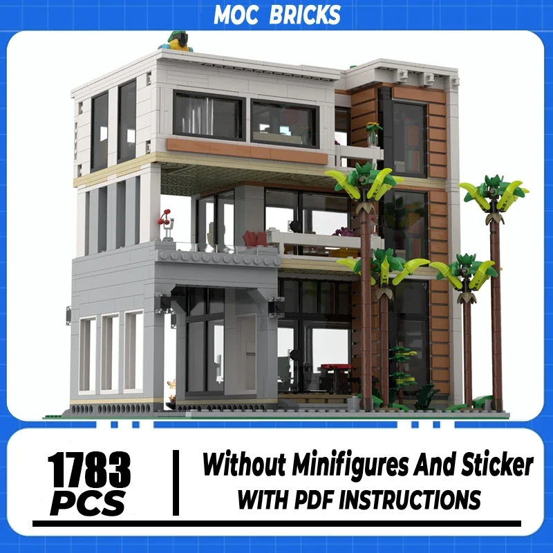 

Moc Building Modern House XL - Modification of 2x Sets 31153 Blocks Technology Bricks DIY Assembly Construstion Toy Holiday Gift