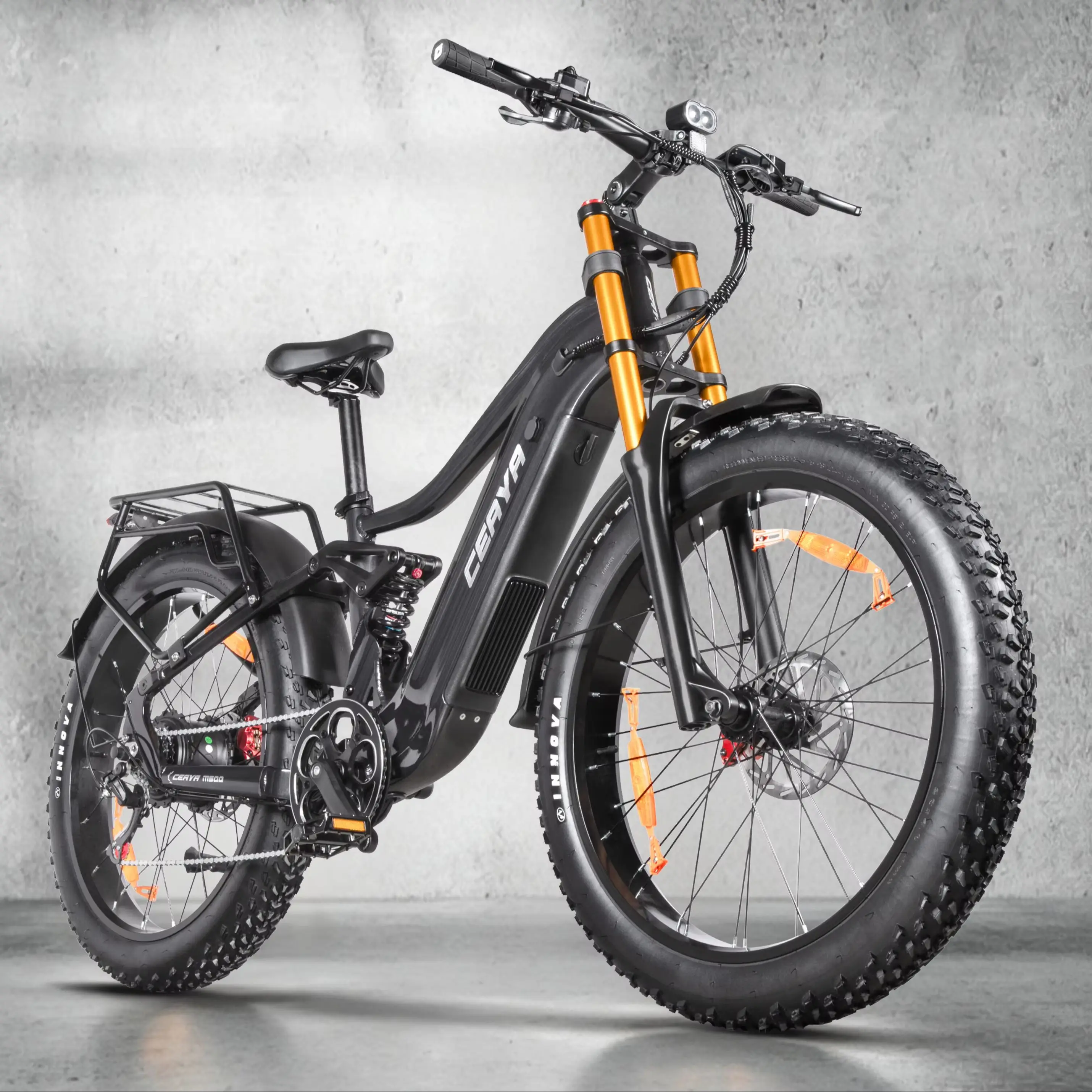Drehmomentsensor Elektrofahrrad 48V 20AH LG Batterie Elektrofahrrad Hydraulische Bremsen, DNM DNM Hinterer Stoßdämpfer EBIKE Elektro-Mountainbike für Erwachsene Vorder- und Rücklichter + Bremslicht