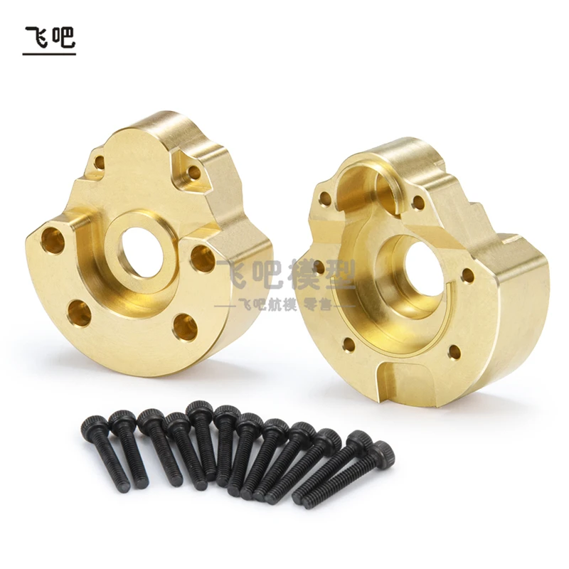 A Pair of Metal Brass Counterweight Cups with Outer Covers for Crawler Redcat GEN8 Universal Front and Rear Axles DIY Parts