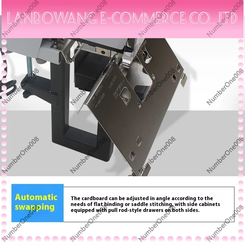 Electric Desktop Flat Saddle Stapler Machine Binder Sheets Paper Binding Stapling Equipment 220V Office Tool