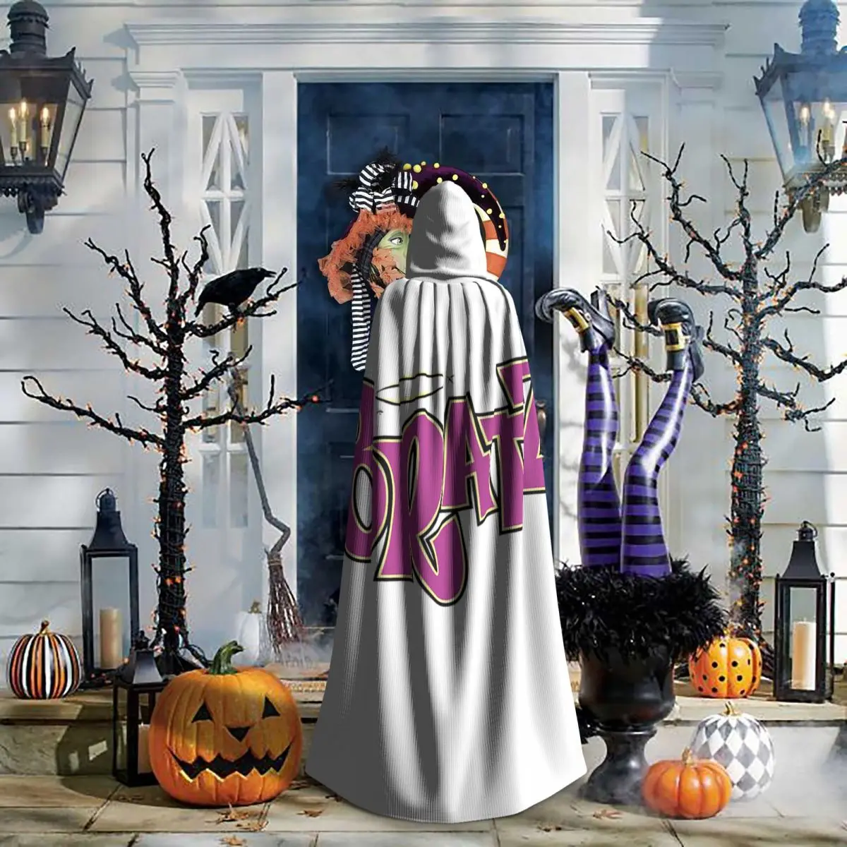 

Bratz Logo Long Hooded Cloak Witch Medieval Costume Cosplay Cape HalloweenCoat Adult Unisex