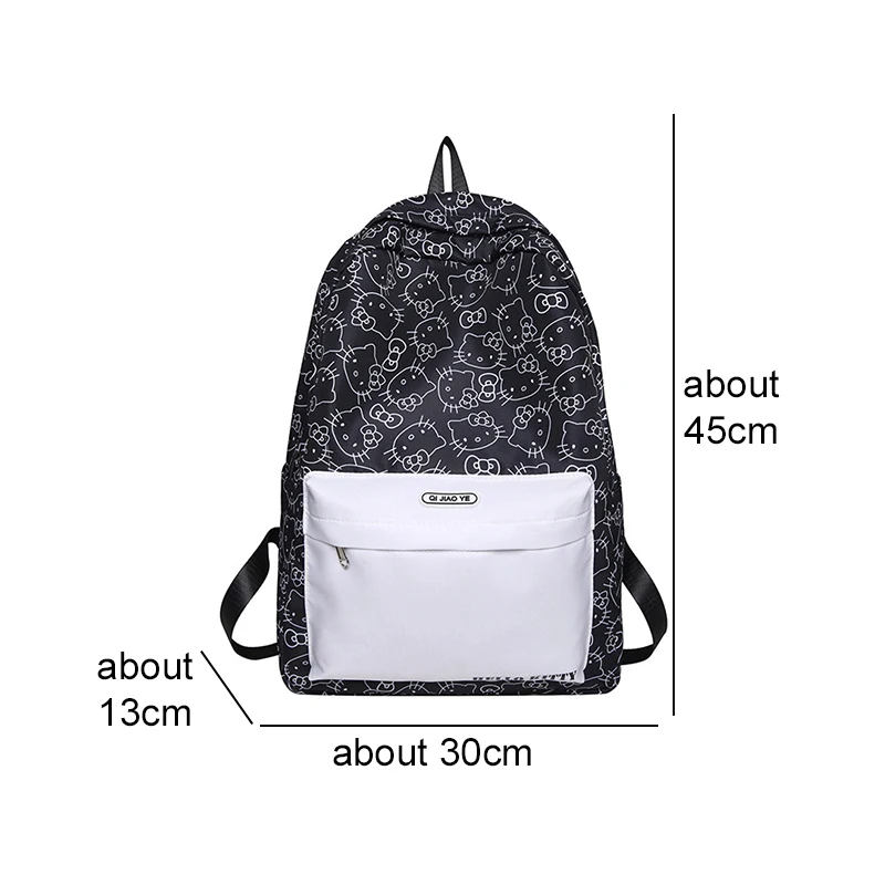 

Sanrioed Hello Kitty Anime Cute Backpack Schoolbags Student Cartoon Travel Large Capacity Shoulder Bag Birthday Gift for Friend