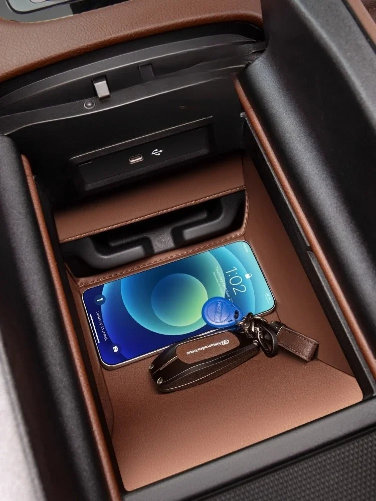 For Mercedes Benz W167 GLE X167 GLS central control storage box pad central armrest box storage protective pad supplies 2020