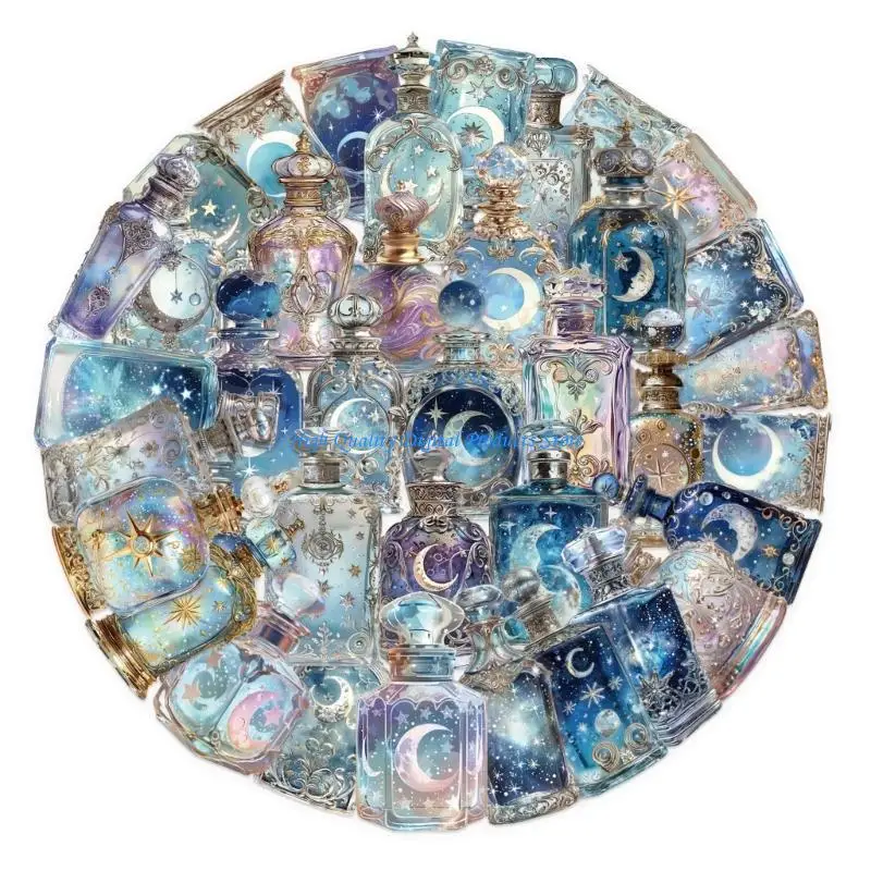 U2JE 50 Таинственная луна Фаза водонепроницаемые домашние наклейки для гитарного ноутбука украшения