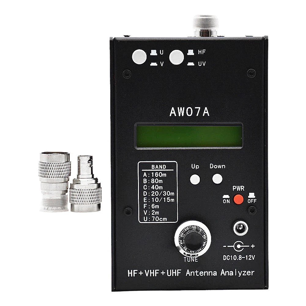 Hf/Vhf/Uhf Aw07a 1.5-490Mhz 160M Antenne-Analysator Meter Met 1.0 Tot 9.99 Swr Bruikbaar Meetbereik Meetinstrument Voor Ham Radio