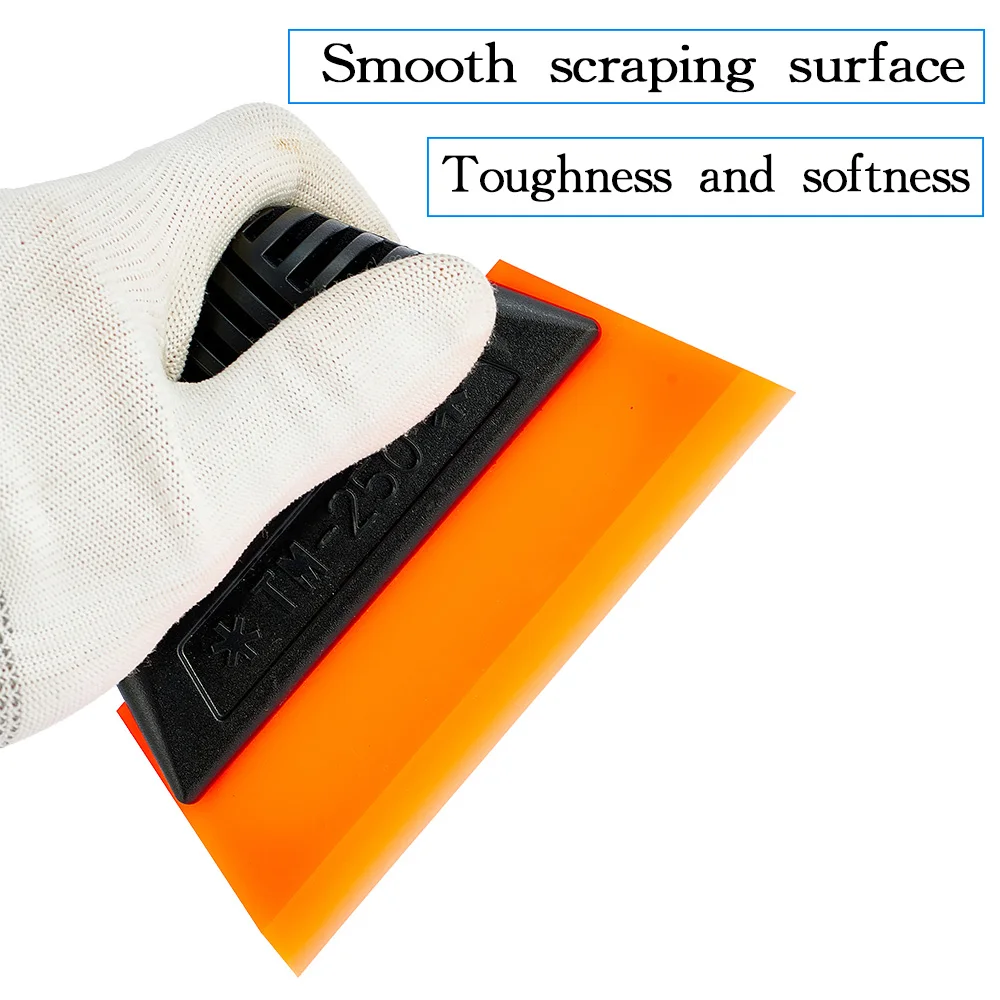 Blue  Rubber Scraper Soft PPF Wrapping Car Tools Wash Accessories Vinyl Tint Window toolFilm Glass Water Removal Card Squeegee