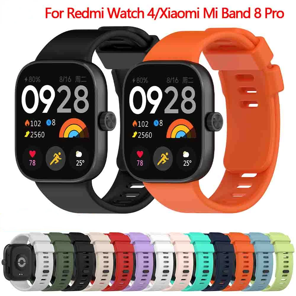 Silicone Strap For Xiaomi Redmi Watch 4 SmartWatch Replacement Correa For Xiaomi Mi Band 8 Pro Bracelet WristBand Accessories