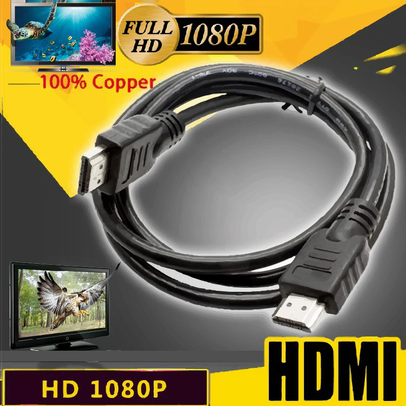 【Быстрая доставка】0,5 м/1 м/1,5 м/3 м/5 м HDMI-кабель HD 4K 1080P HDMI-HDMI высокоскоростной HDMI-адаптер для Lcd Dvd HDTV Ps3 Mytv