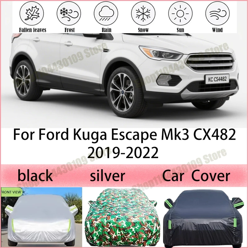 

For Ford Kuga Escape Mk3 CX482 2019-2022 Full Car Covers Outdoor Sun Anti UV Rain Snow Dust Protection Oxford Clother