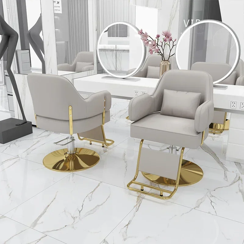 Trendy Beauty Barber Chair Man Luxury Aesthetic Advanced Chair Minimalist Swivel Comfortable Cadeira De Barbeiro Furniture